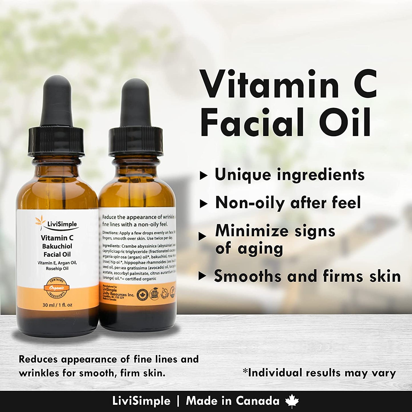 Vitamin C Bakuchiol Facial Oil 30ml