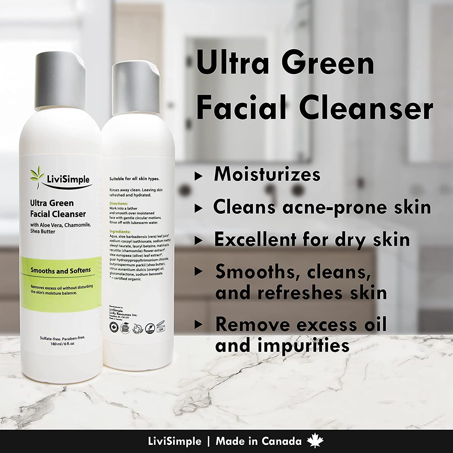 Ultra Green Facial Cleanser 180ml
